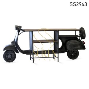 Indian Scooter Design Automobile Display Cabinet