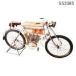 Rustic Silver Finish Moped Automobile Design Bar Unit