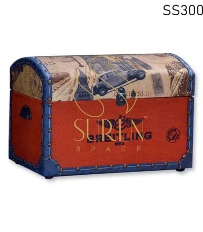 Vintage Printed Fabric Unique Storage Box