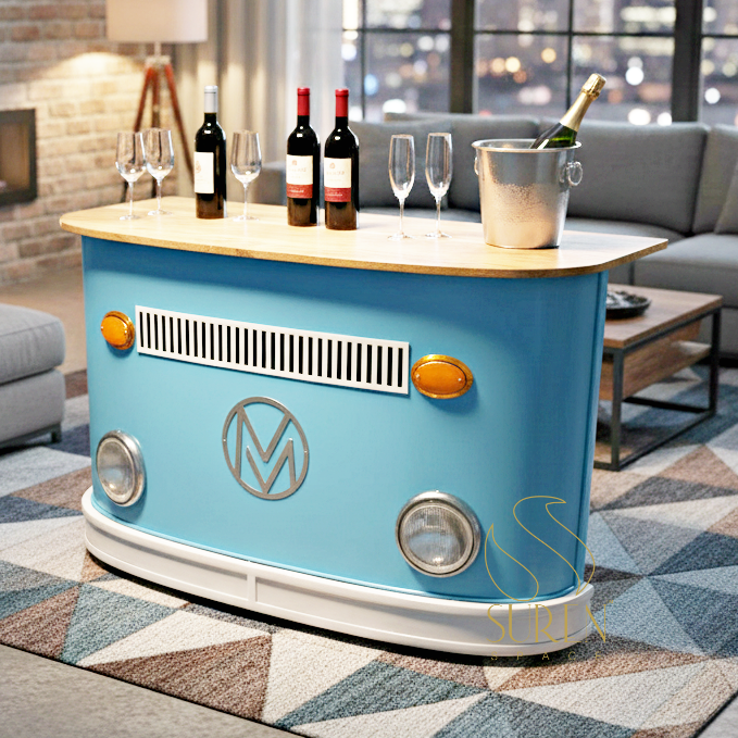 catering counter Car Design Blue Shade Bar Counter - Image 1