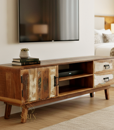 reclaimed tv cabinet for hotels