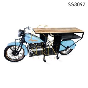 Indian Moped Design Automobile Bar Cabinet