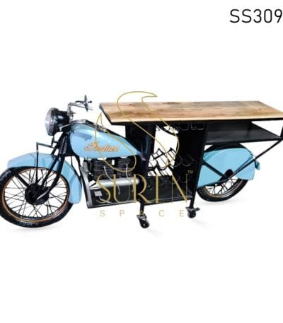 Indian Moped Design Automobile Bar Cabinet