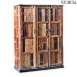 Three Door Hand Carved Wardrobe