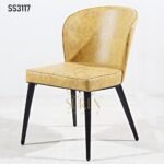 Leatherette Finish Metal Body Regular Chair