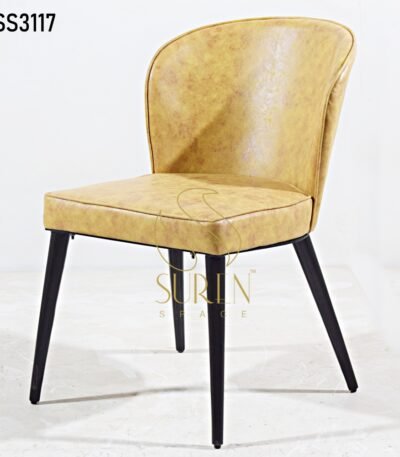 Tufted Leather Modern Design Office Chair Leatherette Finish Metal Body Chair