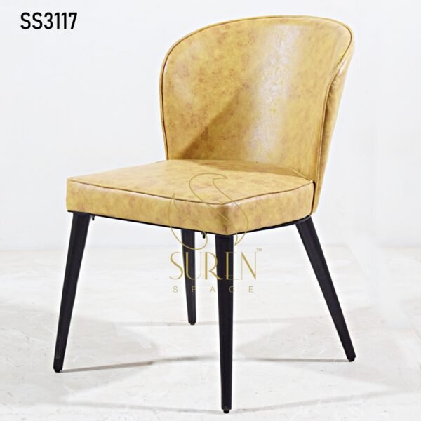 Rope Metal Semi Outdoor Chair Leatherette Finish Metal Body Chair