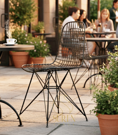 Metal iron outdoor chair design