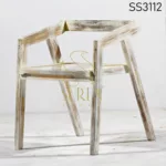 Solid Mango Wood Bistro Chair with Back Rest