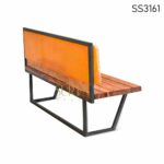 Leather industrial bench