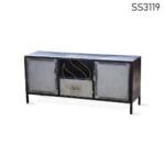 Metal Finish Industrial TV Cabinet