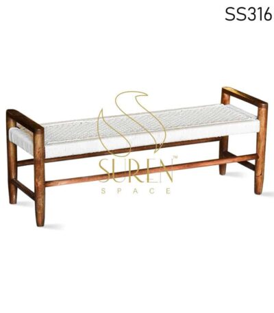 Rope Solid Wood Bench Design
