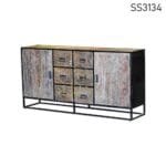 Sleeper Wood Metal Sideboard Design