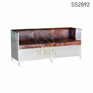 Three Seater Aviator Leather Sofa for Hotels