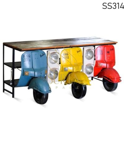 Automobile Three Scooter Display Cabinet