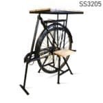 Black Finish Cycle Design Console Table