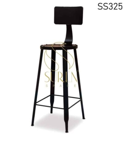 Black Powder Coated Metal Bar Chair