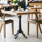 Cast Iron Adjustable Dining Cum Bar Table