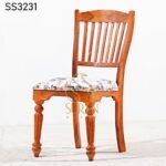 Curved Back Fabric Seat Chair - Image 2