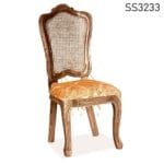 Curved Back with Cane Solid Wood Chair