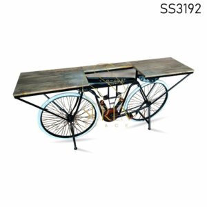Cycle Design Antique Finish Automobile Console Table