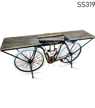 Cycle Design Antique Finish Automobile Console Table