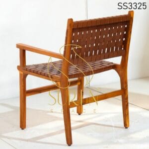 Genuine Strip Leather Hand Rest Chair