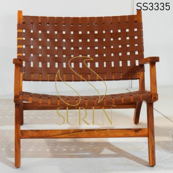 Hand Rest Leather Strip Resort Rest Chair (3)