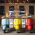 Automobile Three Scooter Display Cabinet