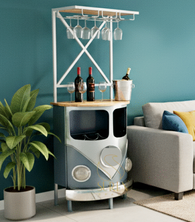 Indian Industrial Wine Cabinet Design