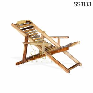 Indian Wood Folding Rest Chair
