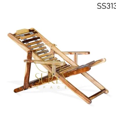 Indian Wood Folding Rest Chair
