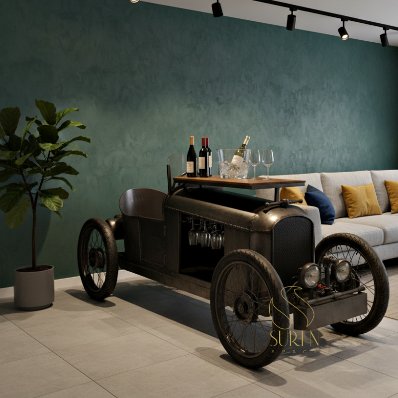 Indian furniture design Tractor Inspire Unique Automobile Bar Unit - Image 1