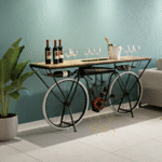 Cycle Design Antique Finish Automobile Console Table