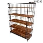 Industrial Open Shelves Bookcase Cum Display Unit