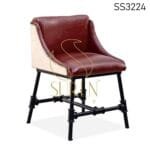 Leather Metal Frame Industrial Chair