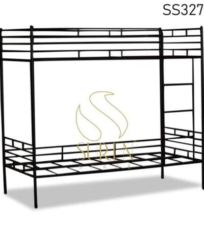 MS Black Finish Bunk Bed for Hostels Co-Living Space