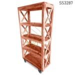 Mango Ruff Wood Open Bookshelf