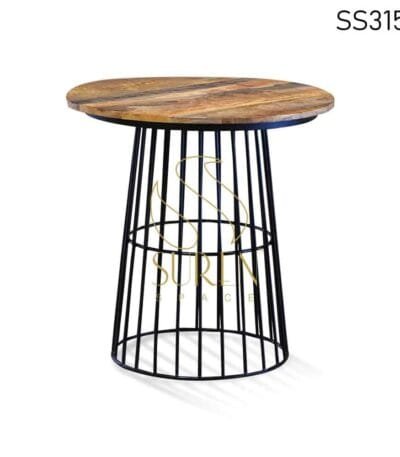 Mango Wood Iron Regular Table
