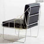 Metal Leatherette Seat-Back Outdoor Chair (2)
