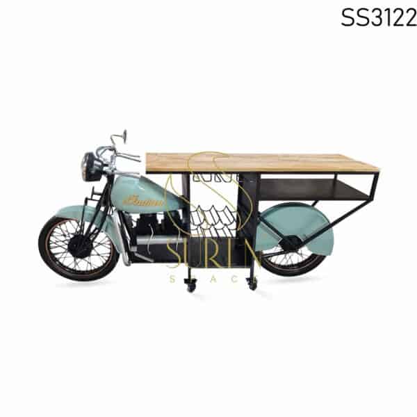 Moped Design Wooden Top Bar Cabinet