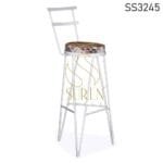 Powder Coated Upholstered Bar Chair