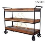 Reclaimed Industrial Simple Storage Trolley