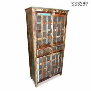 Reclaimed Wood Four Doors Two Drawer Almirah