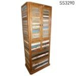 Reclaimed Wood Four-Drawer Two-Door Almirah