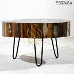 Reclaimed Wood Round Center Table