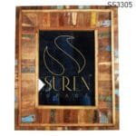 Reclaimed Wood Unique Indian Mirror Frame