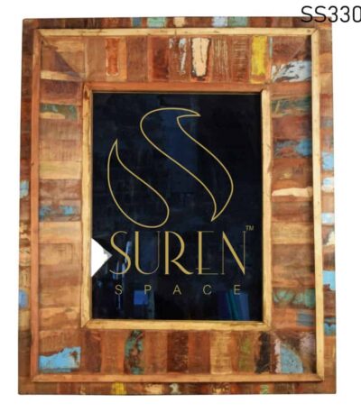 Reclaimed Wood Unique Indian Mirror Frame