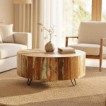 Round Reclaimed Wood Coffee table