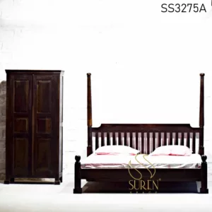 Solid Wood Four Poster Hotel King Size Bed